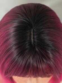 Peluca estilo bob corto de 12 pulgadas con flequillo, adecuada para uso diario