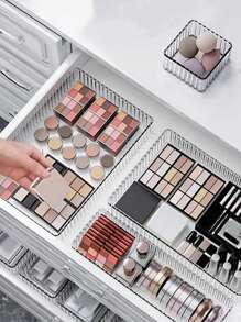 1 Stück / 3 Stück / 4 Stück / 7 Stück hochwertige luxuriöse multifunktionale Aufbewahrungsbox, Desktop Organizer Aufbewahrungsbox, Zuhause Hartes Material Schublade mit integrierter Kosmetikaufbewahrung, separater Schminktisch Desktop Hautpflege Produktorganizer, geeignet für Wohnzimmer, Badezimmer, Schminktisch, Organisationsaufbewahrung, für Urlaub, Strand, Badezimmer, Schlafzimmer, große Kapazität