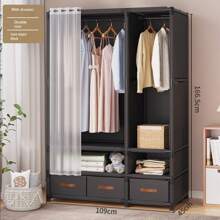 Armoire de chambre pratique et élégante, Porte-vêtements sur pied, Porte-vêtements robuste, Armoire de luxe à haute capacité, Armoire de rangement de vêtements à assemblage facile, Vêtements, Pantalons, Couette, Disponible en plusieurs tailles et styles, Grande capacité et assemblage facile