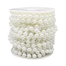 手工白色树脂珠仿珍珠链、花卉蝴蝶结链配件、蛋糕装饰包装、婚礼派对、珠宝装饰配件 - 彩色 - 查看 2