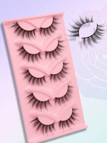 5 Pairs Faux Mink Lashes, Natural & Fluffy 3D Thick Curly D-Curl Wispy Eyelashes, Look Like Flared False Lashes, Wholesale 10 Pairs Fluffy 3D Faux Mink Eyelashes, Long & Thick Natural Fake Eyelashes