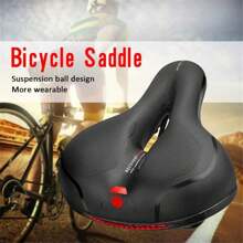 NetHong Extra Wide Waterproof Bicycle Seat:Comfy Cushioned, Soft Padded, Bike Gel Saddle