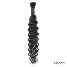 Water Wave Bulk Human Hair For Braiding 50g, 100% Unprocessed Human Braiding Hair Wet And Wavy No Weft/Human Braiding Hair For Boho Braids/Bohemian/Knotless/Goddess/Micro/ Natural Color - 1 bó (50g) - Xem 5