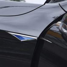 2pcs Side Doors Blade Car Sticker Automotive Decorative 3D Metal Personalization Stickers For BMW Benz Toyota Chevrolet - one-size - View 7