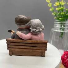欧式田园老年夫妻情人节结婚周年纪念礼物家居客厅树脂摆件 - 多色1 - 查看 5