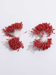 Estambre artificial de flor de 2.5mm con doble cabeza, 350-360/700-720 raíces, estambre floral falso con perla mate para tarjetas de Navidad, decoración de boda y manualidades DIY - Multicolor - Ver 20