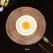1 pièce/4 pièces/6 pièces Sets de table décoratifs en PVC résistant à la chaleur et antidérapants en forme de méduse avec feuille d'or ajourée, pour hôtels, restaurants, fêtes, mariages et vacances