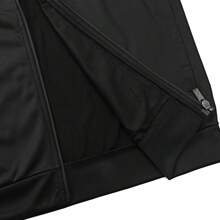 Adidas 男士轻便运动针织常规款运动夹克，立领休闲运动夹克 JI8816 - 黑色 - 查看 6