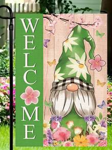 1/12 pièces Drapeau de jardin Gnome, Bienvenue Drapeau de jardin de Festival des Quatre Saisons, 14,17*18,50 pouces/36*47 cm, double face, en lin, Drapeau de pelouse de Festival de Gnome, Drapeau de jardin extérieur de Gnome Hiver Printemps, Saint-Valentin, Saint-Patrick, Pâques, Fête des Mères, Fête de l'Indépendance, Thanksgiving, Halloween, Noël. Pour la décoration de la cour extérieure de la ferme (drapeau seulement)