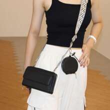 时尚简约糖果色PU拉链斜挎包多功能单肩手机袋钱包钱包手机包女士钱包