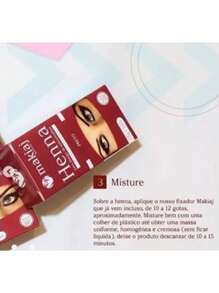 Eyebrow Henna Kit 3 1.5g Henna + 10ml Makiaj Fixer - Kit 3 N°7 Negro+Rubio+Rojo - Ver 5