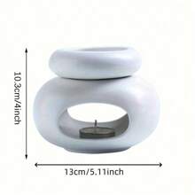 1 套独特的椭圆形陶瓷香薰扩散器，大容量可分离香薰扩散器，创意精油香薰加热器和烛台，蜡烛扩散器，家居装饰，适用于水疗、瑜伽、冥想