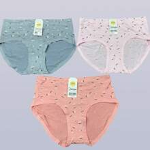 Juego de 3 bragas con estampado total - Rosa Naranja Azul Claro - Ver 5