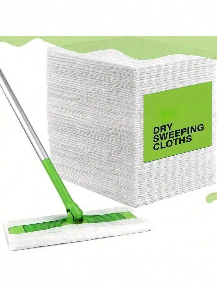 60/120pcs Microfiber Cleaning Mop Replacement Pad, Flat Floor Mop Cloth, Disposable Mop, Wet And Dry Use, Easy To Clean, Cleaning Supplies, Back To School Supplies - Multicolor - View 1