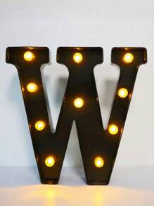 1pc 21.8cm/8.58in Height Festival And Party Lighting,Christmas Decorations Lights Outdoor, LED Lamp,Numbers 0-9, Letters A-Z, Christmas Decoration Numbers Lights, Holiday Accessory, Wedding Birthday Party Supplies, Room Scene Decor - Black - View 37
