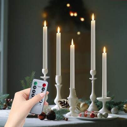 12 Packs Flameless Candles With Remote Timer Or Dimmer And Without Remote Control , LED Candle Sticks With Flickering Light, Battery Operated Window Candles,Flameless Taper Candles Flickering With 10-Key Remote,Window Candles, Valentines Gifts, New Years Gifts Thanksgiving Fireplace Decorations Home Wedding Decor,Electronic Candles For Easter Holiday Party Christmas Home Decor Christmas Decorations Room Decor, Christmas Gifts