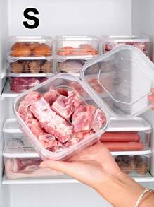 1/3pcs Refrigerator Food Storage Containers With Lids, Stackable Airtight Sealed Boxes For Kitchen Meat, Fruit & Vegetable Preservation Christmas Gift