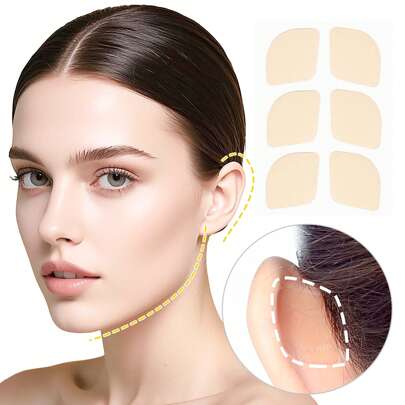 18/36 pares de adesivos de silicone macio para suporte auricular, adequados para maquiagem fotográfica, casamentos, festas, danças, ferramentas de maquiagem para homens e mulheres, maquiagem, barato, decoração de quarto, penteadeira, viagem, quarto, acessórios de maquiagem