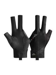 GOLOVEJOY 1pc Snooker/Billiard Glove, Left Hand Only, Thin Breathable Non-Slip 3-Finger Glove