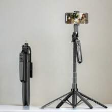 70-Inch Wireless Selfie Stick With Remote Control, Portable Foldable Tripod Stand For Smartphone Vlog Shooting And Recording, Selfie Accessory For Summer Vacation, Travel, Outdoor Activities, Live Streaming - Black - View 12