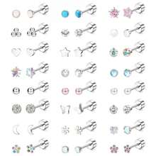 24 Pairs Of Hypoallergenic Earrings For Girls And Ladies - Surgical Steel Screw Back Earrings Cute CZ 4mm Tiny Flat Back Screw Back Stud Earrings Set - As Shown In the Figure - View 10