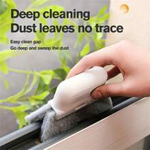 Universal Window Track Cleaning Brush, Easily Cleans Small Gaps And Frames, Kitchen Countertop Cleaning Tool - Grey - View 4
