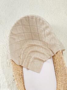 1 件装羊毛婴儿襁褓毯，带钻石和心形图案，适合所有季节