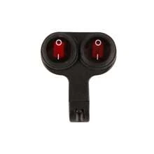 KINGMOTO Switch doble para manubrio de motocicleta - Negro - Ver 3