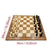 1 套国际象棋跳棋西洋双陆棋三合一棋盘游戏套装，成人木制棋盘配塑料棋子，轻量级跳棋棋盘游戏，成人策略西洋双陆棋套装，旅行用国际象棋棋盘游戏棋子收纳