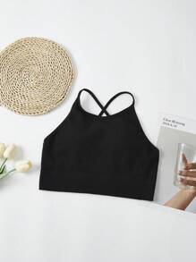 3 Sets Women Seamless Wireless Criss-Cross Back Comfort Sports Bras