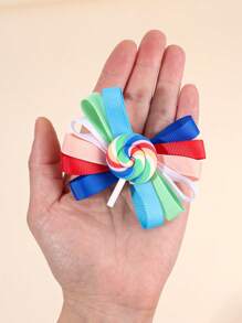 2pcs Rainbow Lollipop Hair Bows For Women Girls Rainbow Grosgrain Ribbon Bow Alligator Clips Cute Lollipop Bow Hair Clips Birthday Holiday Gifts Bow Barrettes Girls Pigtail Bow Hair Clips Women Hair Accessories