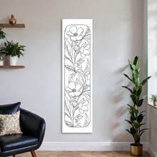 Tapiz vertical floral romántico para dormitorio, diseño de flores sencillo, tapices largos, arte de línea de estilo minimalista, tapiz de alta calidad para decoración de pared en sala de estar, dormitorio, oficina, regalo único para amigos