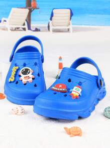 Sandalias de playa para niños y niñas con decoración linda y impermeables para uso en exteriores de verano