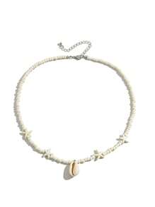 1 pezzo Collana con ciondolo a forma di stella marina estiva, gioiello versatile di moda