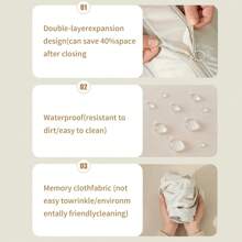 拉链压缩袋羽绒被收纳袋家用衣物被子毛毯棉被压缩整理袋旅行学校行李箱袋 - 彩色 - 查看 9