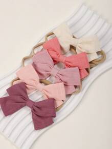 5件/套畅销可爱婴儿蝴蝶结头带（不含纸卡） - 彩色 - 查看 6