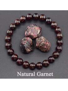 1pc Natural Crystal Stone Bead Bracelet(There Is No Middle Stone.The Size Is Calculated Based On A Length Of 18cm, Without Reference To The Number Of Pieces In The Picture) - Multicolor - View 3