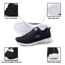 Skechers LIFESTYLE SPORT Running Shoes, Lightweight Women Fitness Training Travel Shoes 8730031-BKW