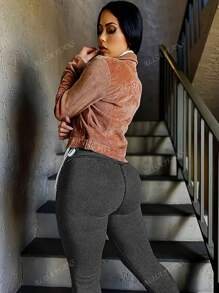 Women's High Waisted Butt Lifting Jeggings Pants, Fashionable Skinny Slim Fit Denim Trousers, Versatile For Dating, Commuting, Elegant Shopping