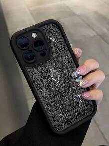 复古印花凹槽黑色加厚抗冲击穿孔极简手机壳，兼容 16、16 Pro、16 Pro Max、16 Plus、 15 XR、7、8、15 Pro Max、12 Pro Max、13 Pro Max、14 Pro Max、13、14、11、12、P14、P11、P12、XS、XR、7、8、P、7G ES2，适用于 A13 4G、A22、A21S、A51 4G、A52、S22 Ultra、A33 5G，兼容 Redmi 10、Redmi Note 11 4G、Redmi 11 Lite、A53、A14、A23、S23 Ultra、S24、A14。适用于小米A15、S23、A73的Redmi手机壳，防水防震防摔防刮，国际版，非国内版 - 彩色 - 查看 7