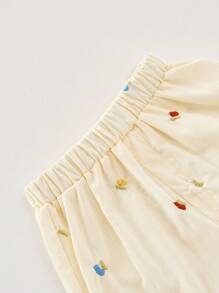 2 pièces/set Style coréen d'été pour bébé/fille. Top en coton brodé et short