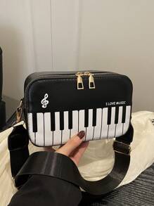 1pc Piano-Shaped Large Capacity Makeup Organizer, Suitable For Storing Daily Cosmetics