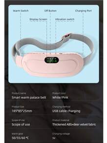 Warm Palace Belt For Girls - A Magic Tool For Relieving Dysmenorrhea And Stomachache During Menstruation, Alleviating Cold In The Uterus, Keeping Warm With Baby Hot Compress. Ideal Gift.