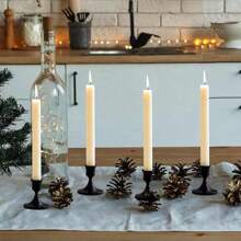 1 件铁质锥形烛台，装饰烛台，哑光黑色，壁炉装饰烛台桌面装饰，适用于婚礼、餐厅桌面中心装饰、节日派对装饰、节日家居装饰 - 彩色 - 查看 5