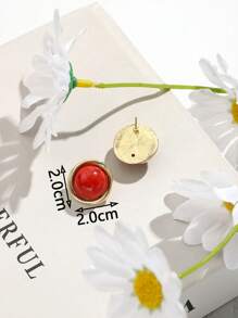 1 par de pendientes elegantes de perla con estilo bohemio y chic, de uso versátil diario