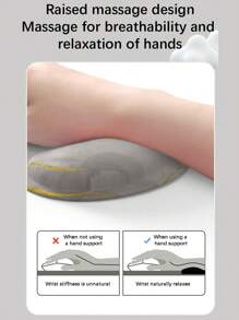 1pc White Marble Texture Wrist Rest Mousepad, Made Of Milk Silk, Rubber Base, Suitable For All Mouse Sizes - Multicolor - View 7