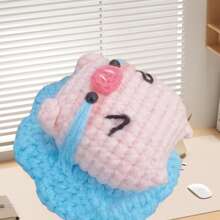DIY Pig Crochet Set Suitable For Starters Who Are New To Crochet Craft Decor With Step-By-Step Instructions Handmade Crochet Knitting Kit Suitable For Doll Gifts, Stress Relief, Knitting Learning. Crochet Material Kit For DIY Beginner Gift With Complete Material Package