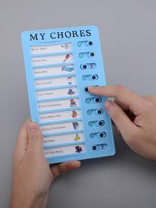 1pc Self-Discipline Check-In, Study Table, Good Habit Formation Plan, Summer Task Time Checklist Plan Office And School Supplies Great Gift For Family And Friends!