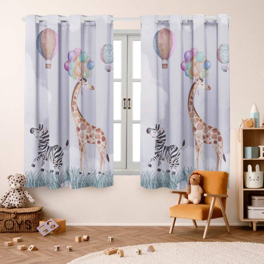 Children's Curtain Encantos 2.00 X 1.50 Decoration, Baby Room, Baby, Girl, Boy - Lạc đà - Xem 1