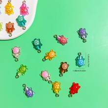 20pcs Mix Color Luminous Mini Turtle Suitable For Handmade Jewelry Pendant Earrings Necklace Bracelet Keychain Bag Charm Resin Craft Parts